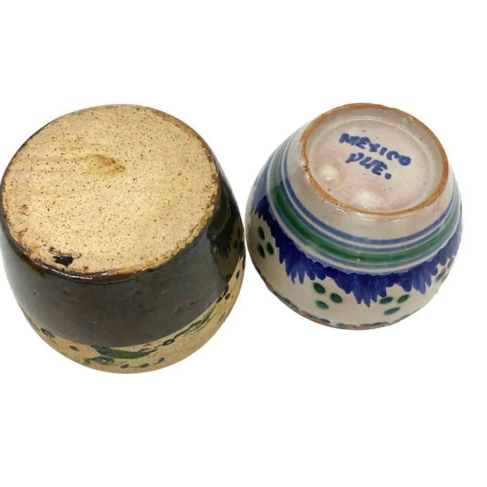 Small Pottery Jars Mexican and Antique Primitive
